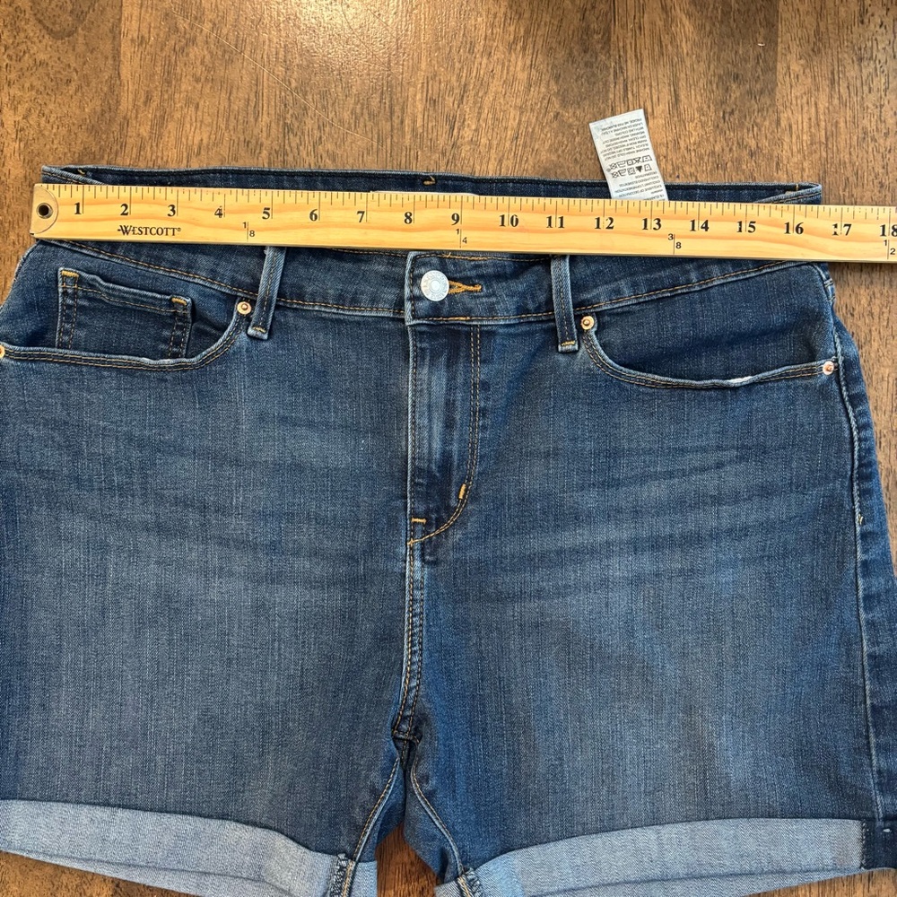 Signature by Levi Strauss Denim rolled cuff shirts size 16 - Picture 3 of 7